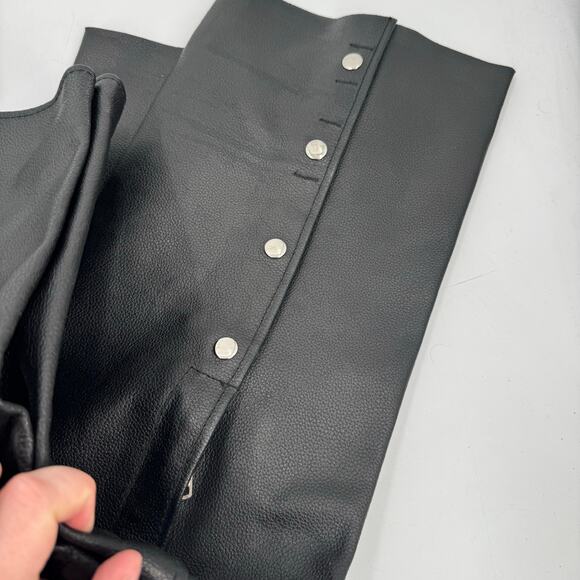 NWT Event Leather EL1101 Men's Classic Black Leather Chaps with Jean Pockets - Picture 5 of 12